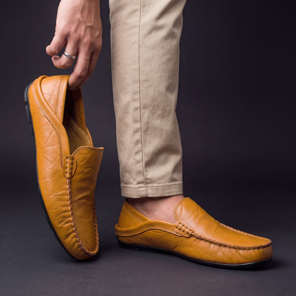 Mocasines Clásicos de Piel Auténtica