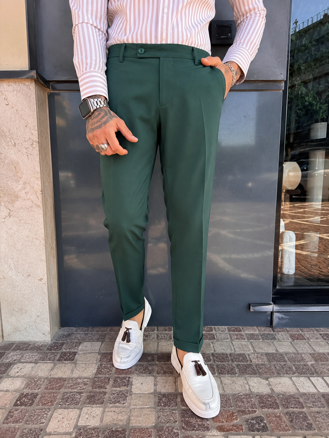 Pantalón Capri con Pinzas