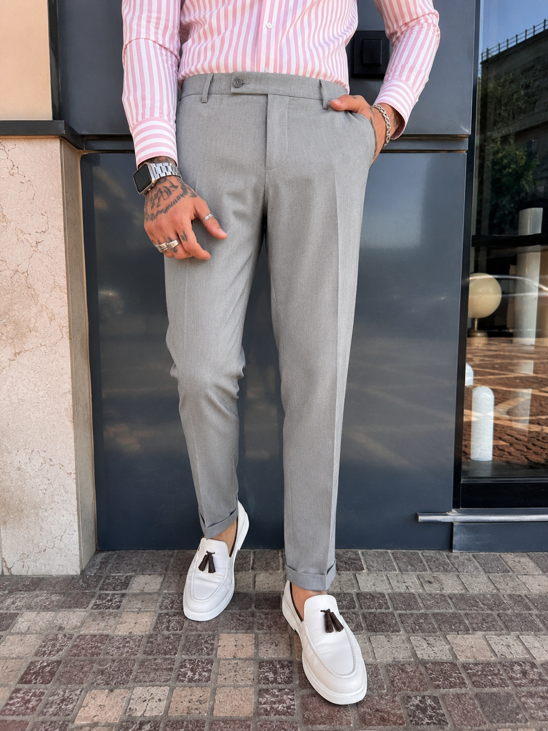 Pantalón Capri con Pinzas