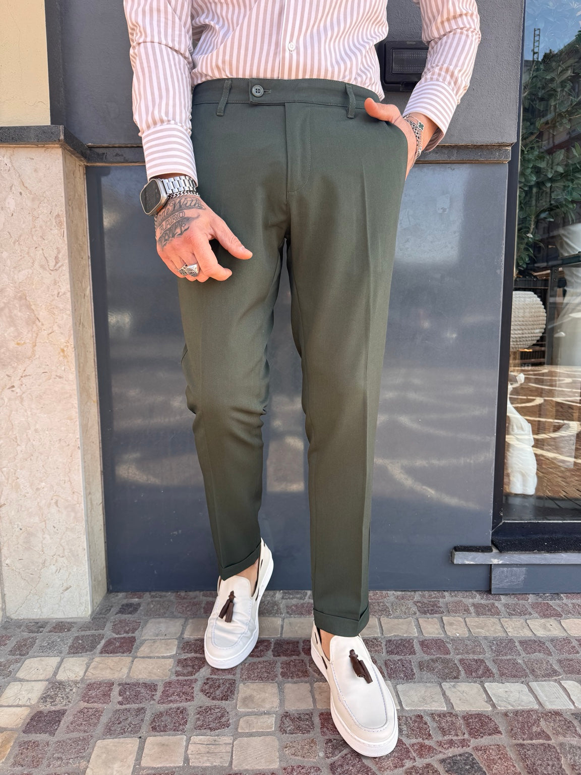 Pantalón Capri con Pinzas