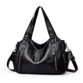 Bolso Carryall Diario de Cuero Vegano con Herrajes Plateados