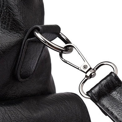 Bolso Carryall Diario de Cuero Vegano con Herrajes Plateados