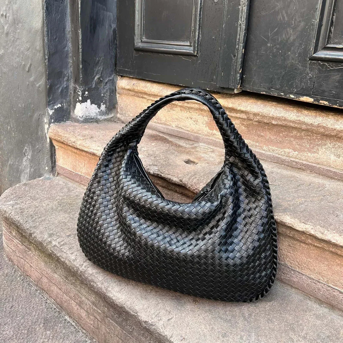 Bolso de Hombro Oversize Tejido