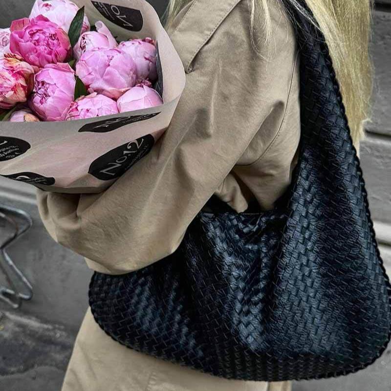 Bolso de Hombro Oversize Tejido