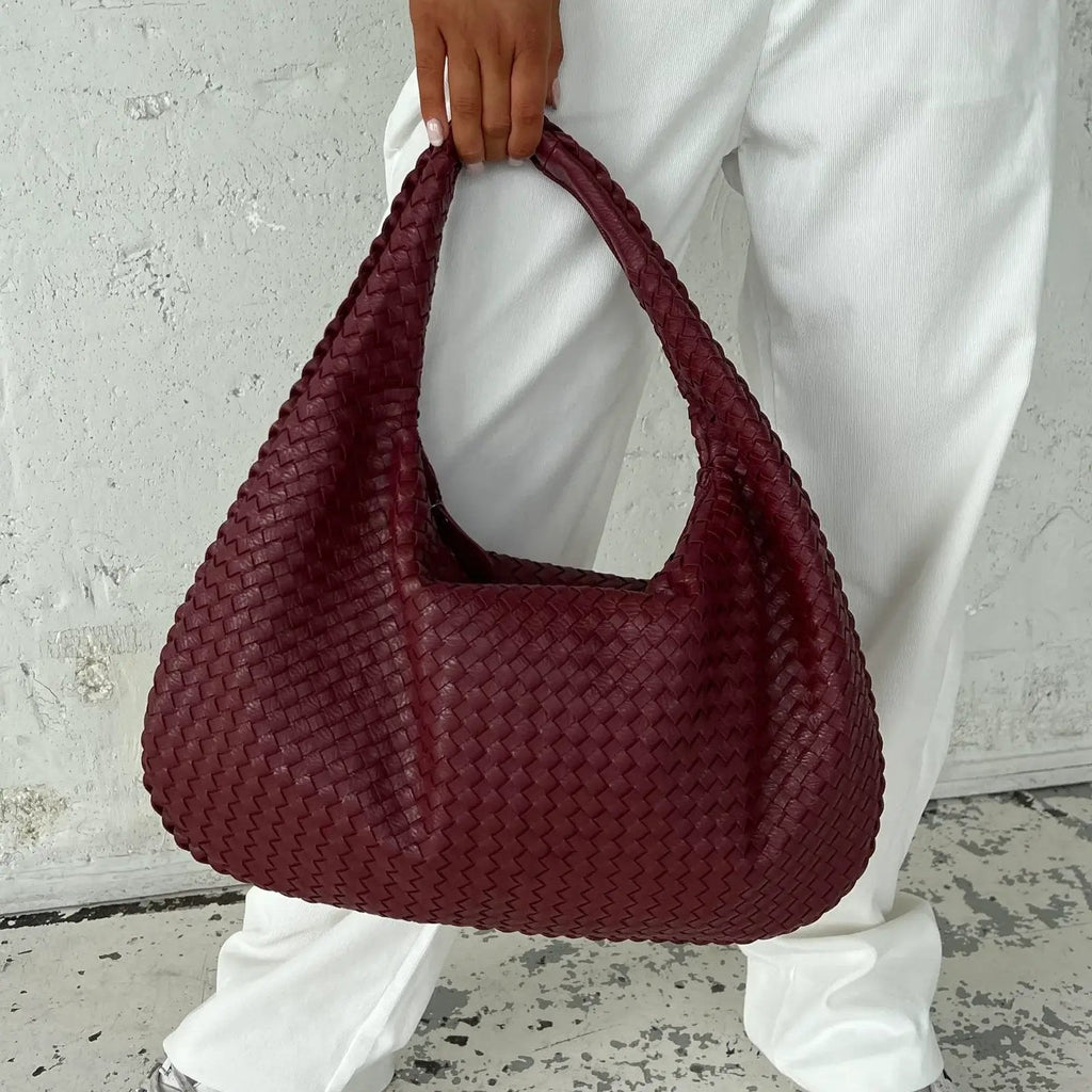 Bolso de Hombro Oversize Tejido