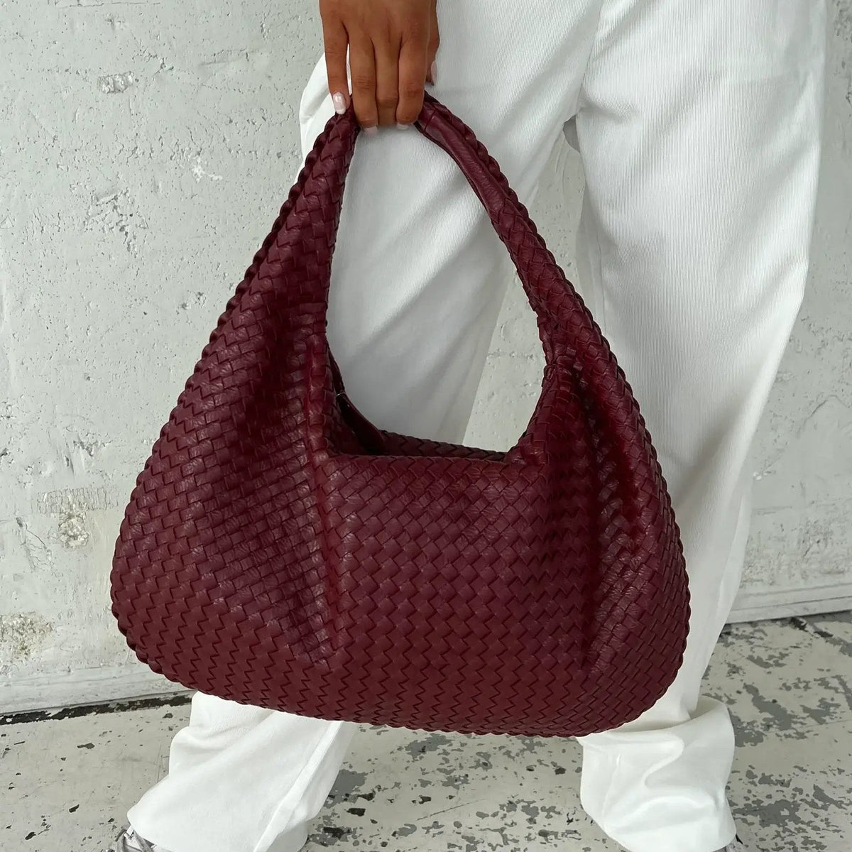 Bolso de Hombro Oversize Tejido