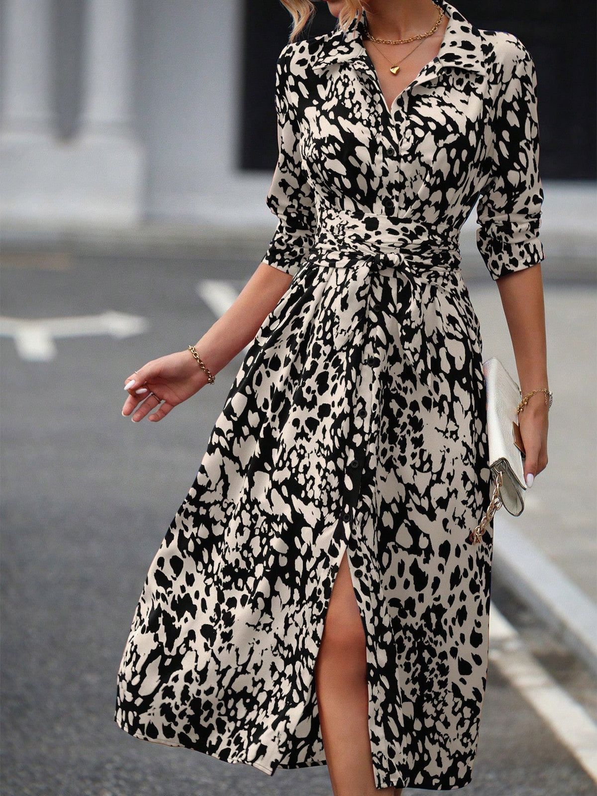 Vestido Camisero Geométrico