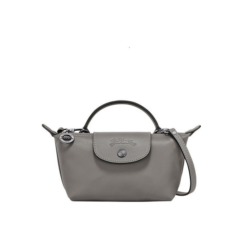 Mini Bolso de Piel Elegante · Gris