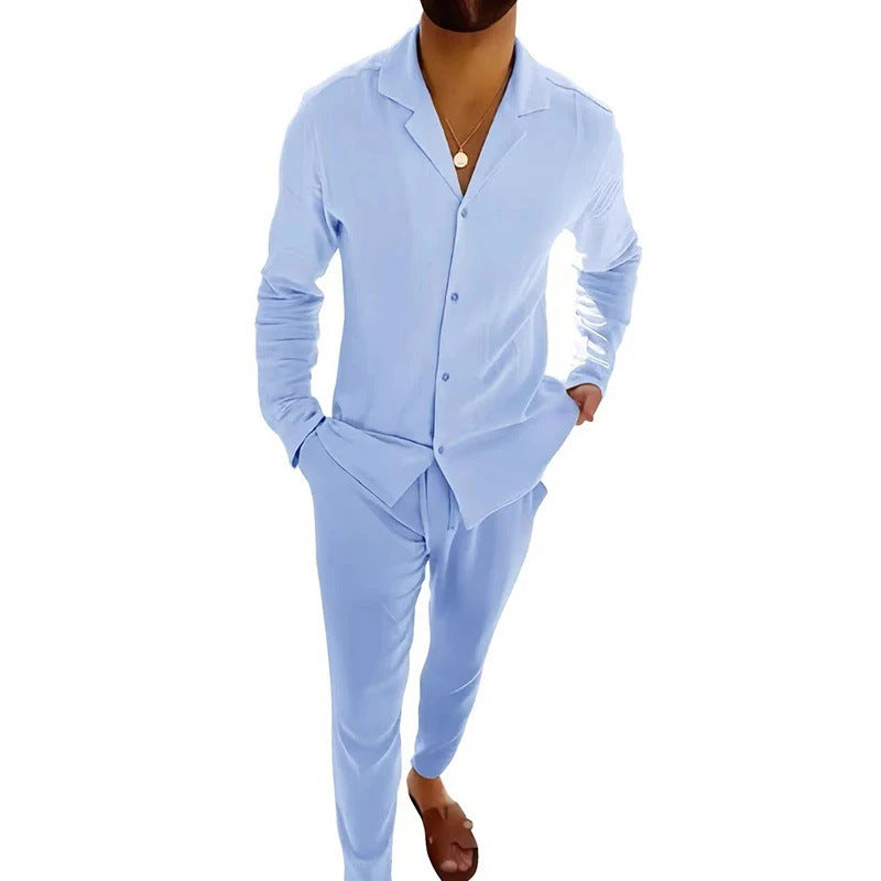 Conjunto de Lino Ligero de Ajuste Informal