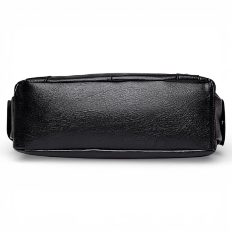 Bolso Carryall Diario de Cuero Vegano con Herrajes Plateados