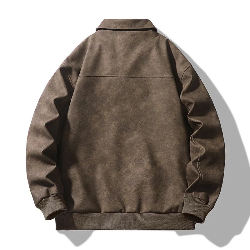 Cazadora Bomber de Piel Sintética