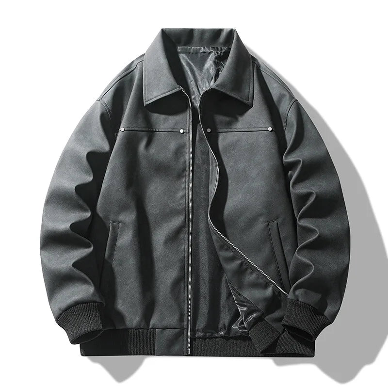 Cazadora Bomber de Piel Sintética