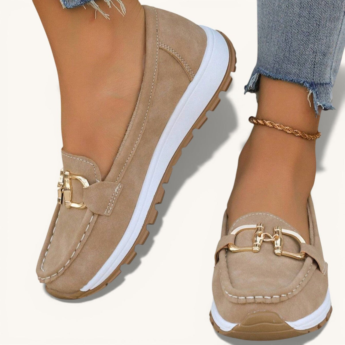 Mocasines Planos con Hebilla