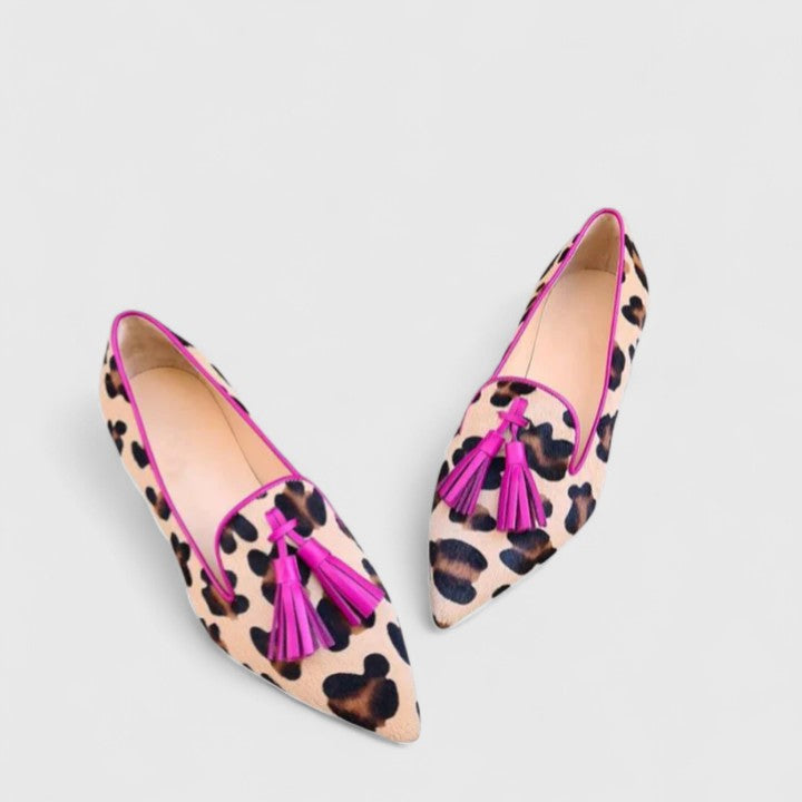 Mocasines Rosa y Dorado