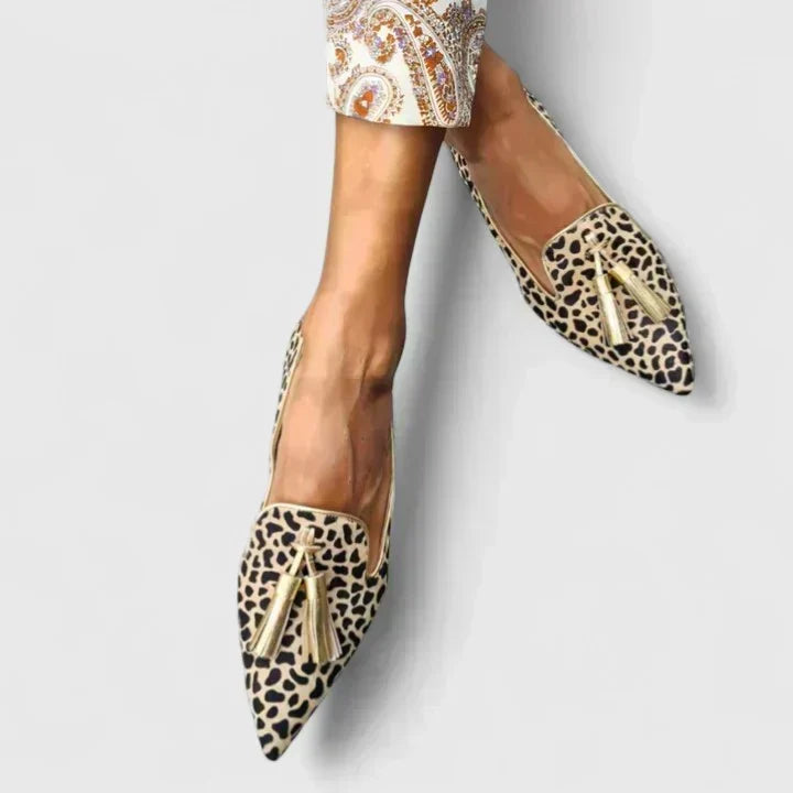 Mocasines Rosa y Dorado
