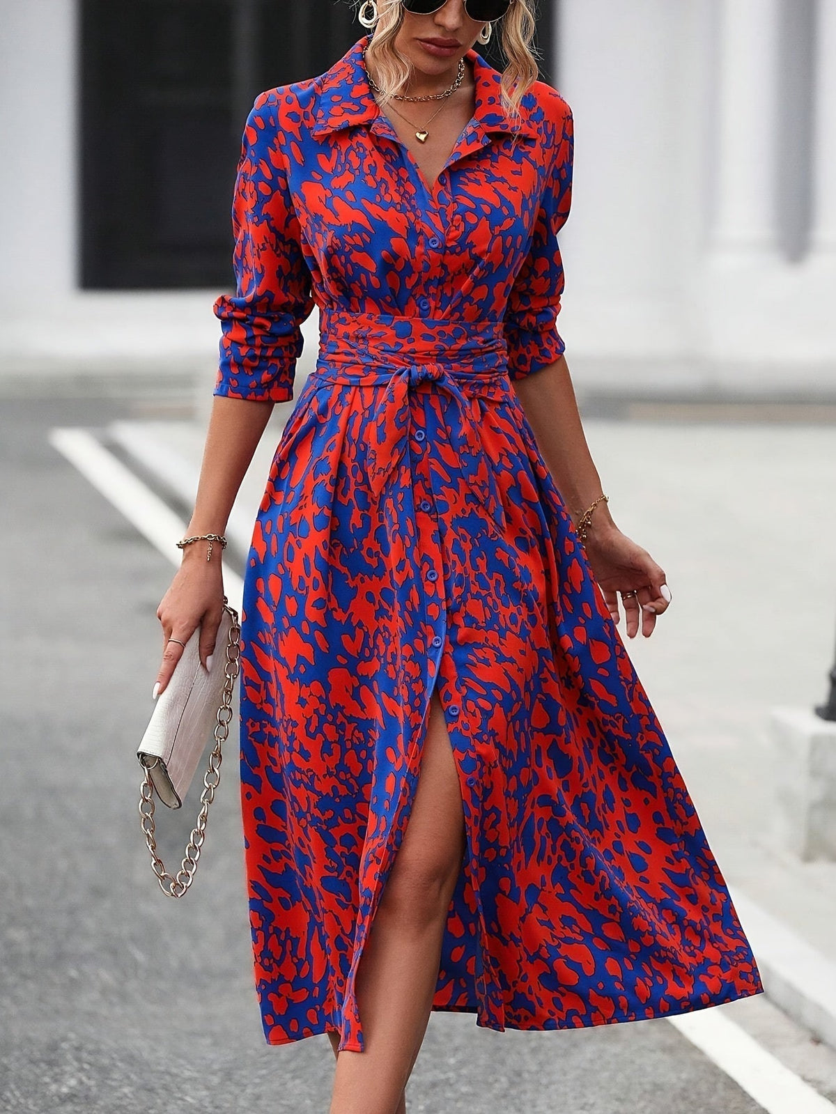 Vestido Camisero Geométrico