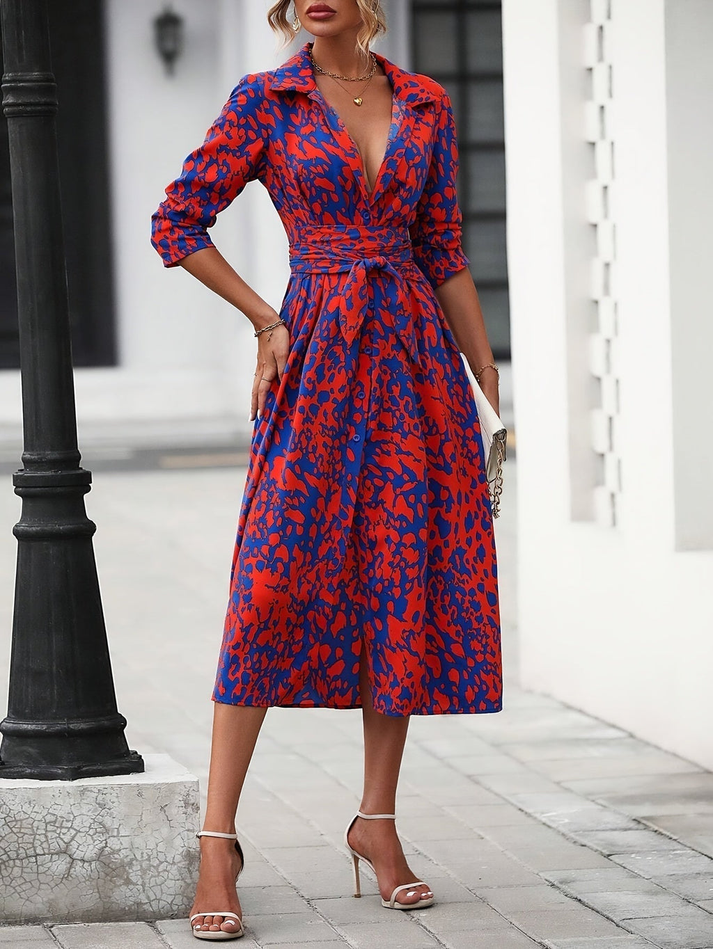 Vestido Camisero Geométrico