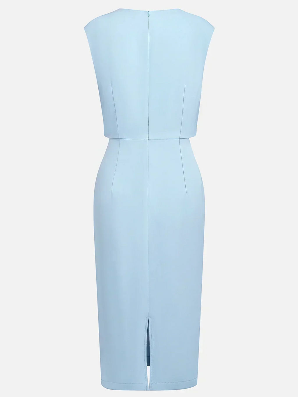 Vestido Midi Elegante de Drapeado Lateral en Tafetán de Lujo