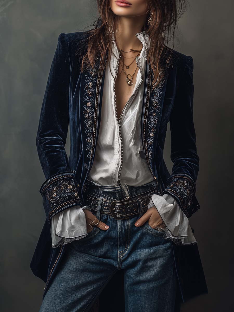 Chaqueta Elegante de Terciopelo