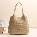 Bolso Bandolera de Paja Trenzada en Camel Claro