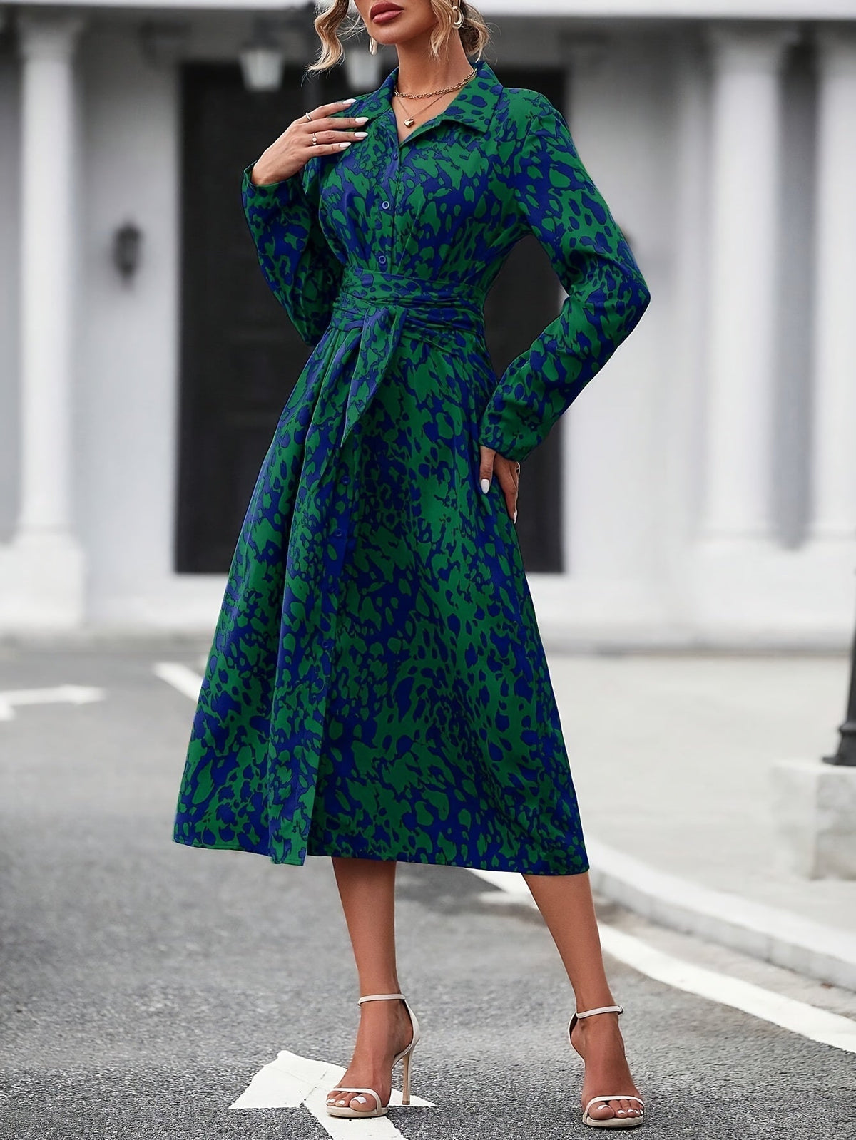 Vestido Camisero Geométrico