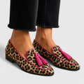Mocasines con Estampado Animal y Soporte de Arco