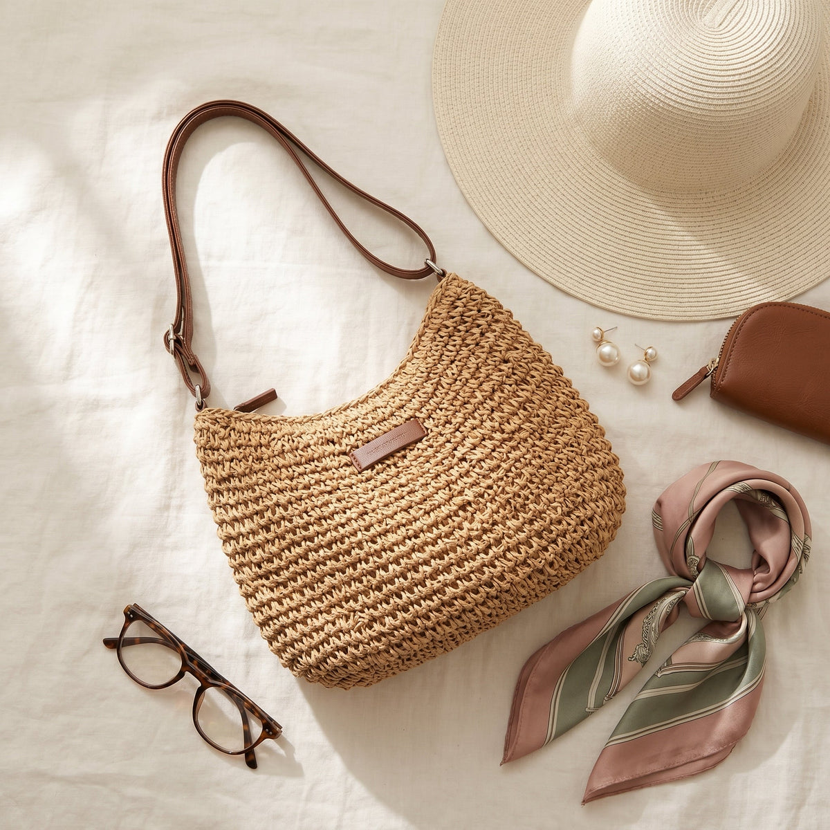 Bolso Trenzado Elegante de Asa Ajustable