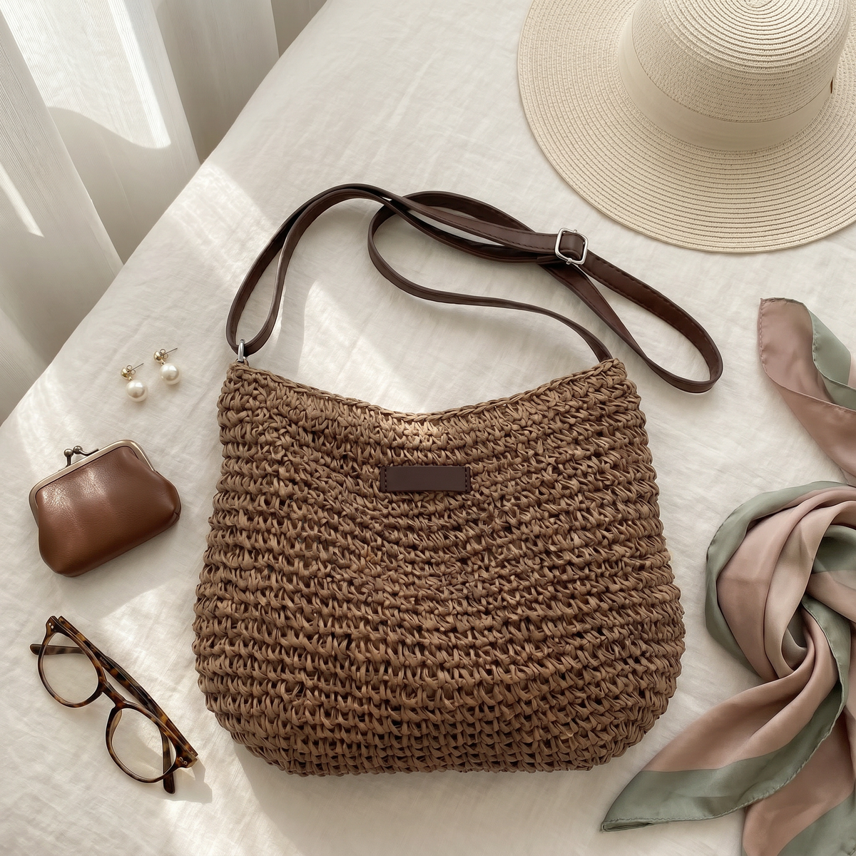 Bolso Trenzado Elegante de Asa Ajustable