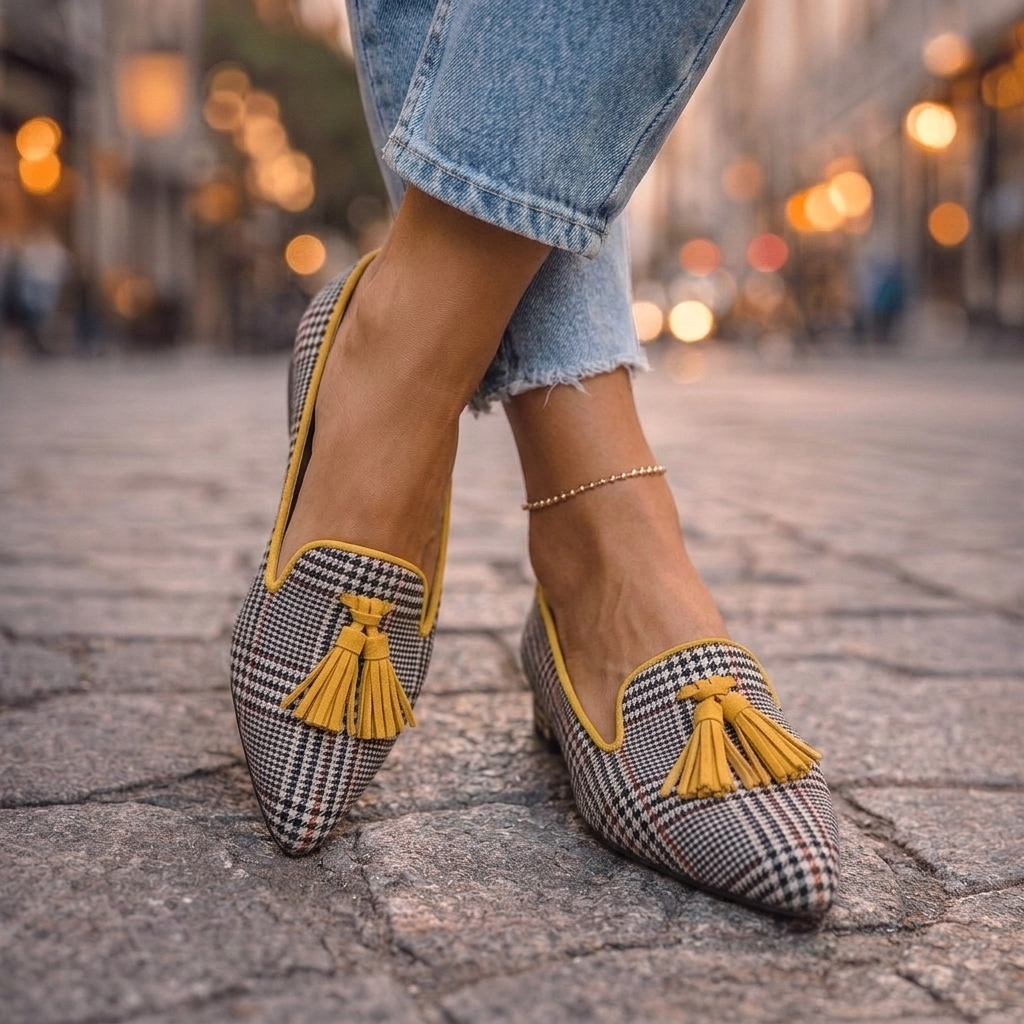 Bailarinas Puntiagudas de Franela Slip-On