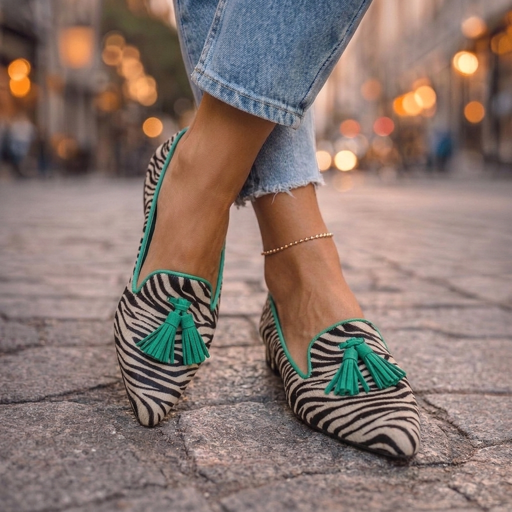Bailarinas Puntiagudas de Franela Slip-On