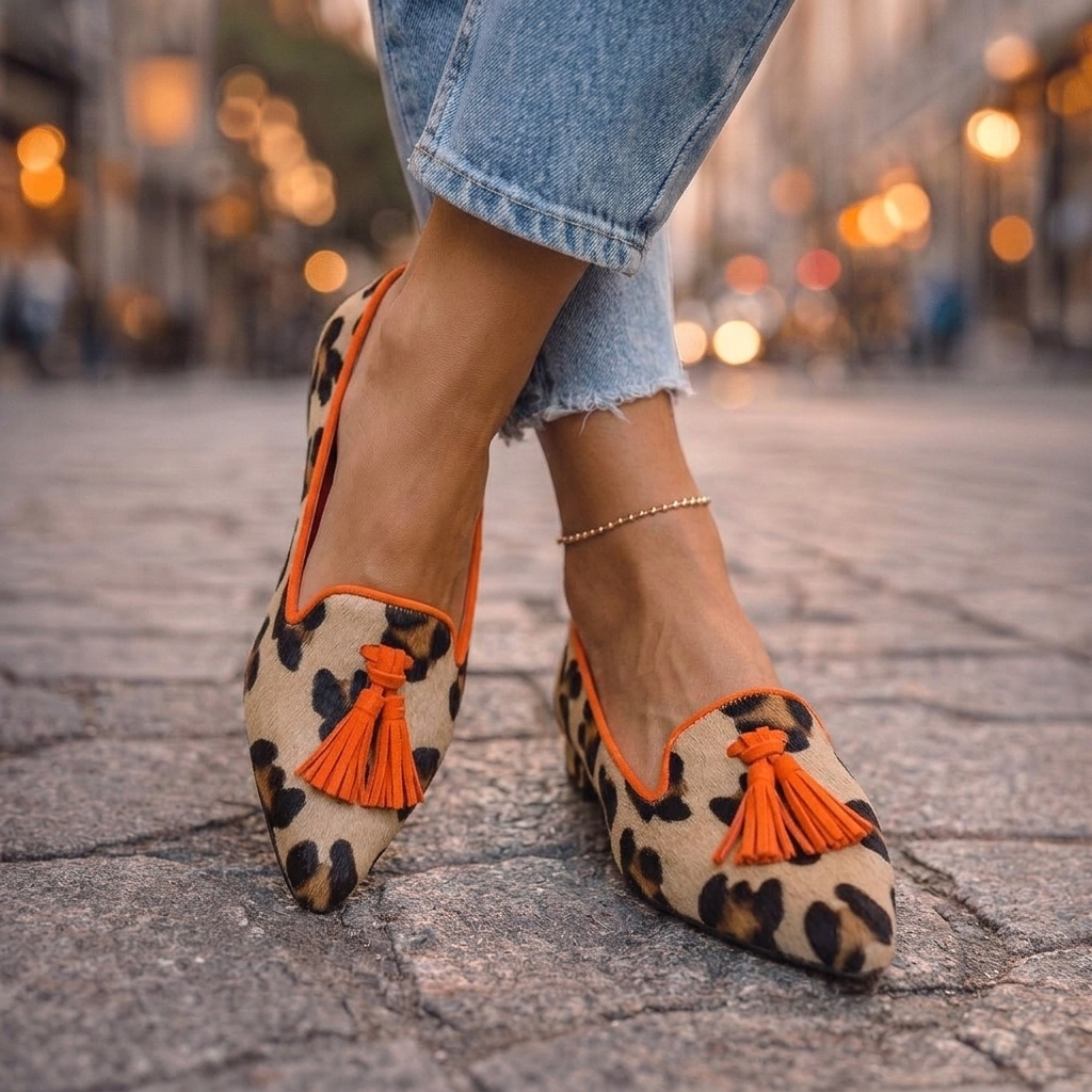 Bailarinas Puntiagudas de Franela Slip-On