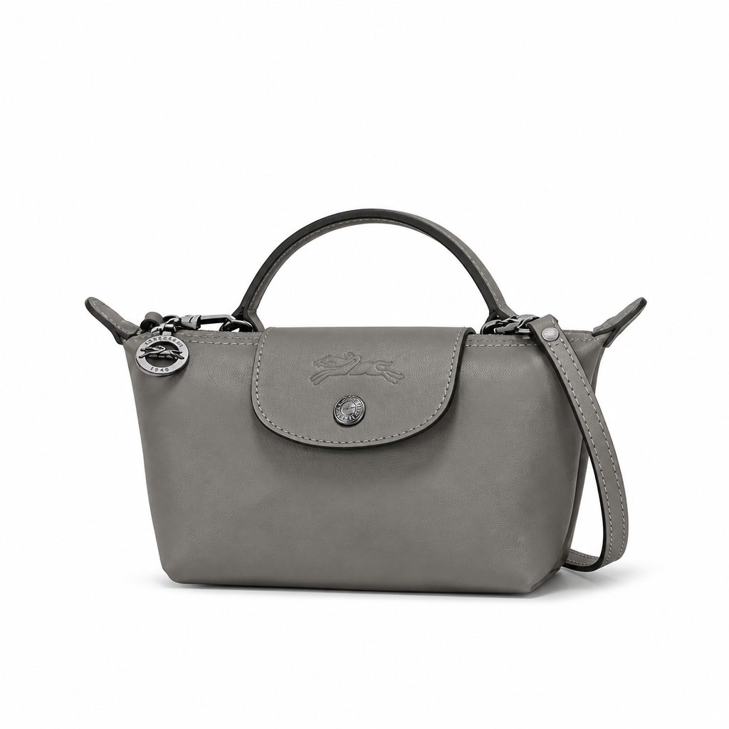 Mini Bolso de Piel Elegante · Gris