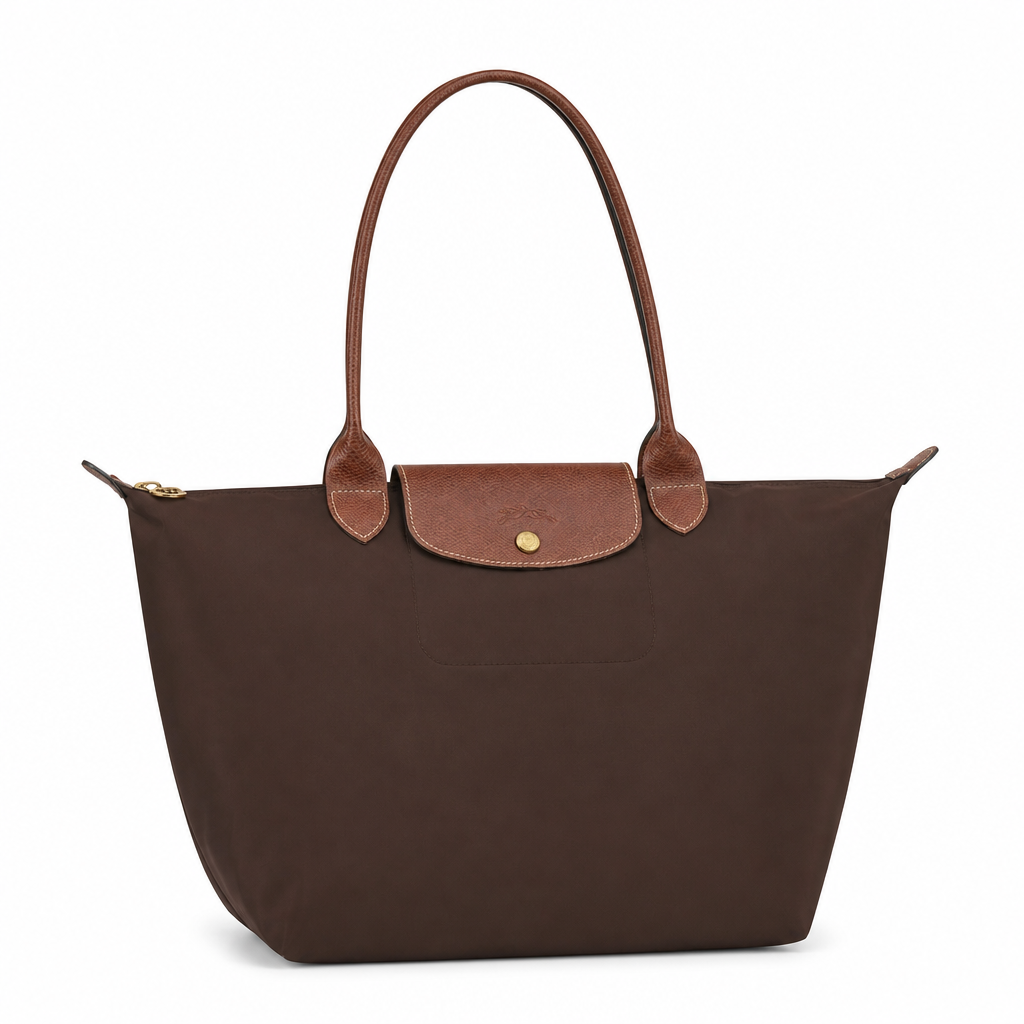 Bolso Tote Grande Clásico · Marrón Oscuro