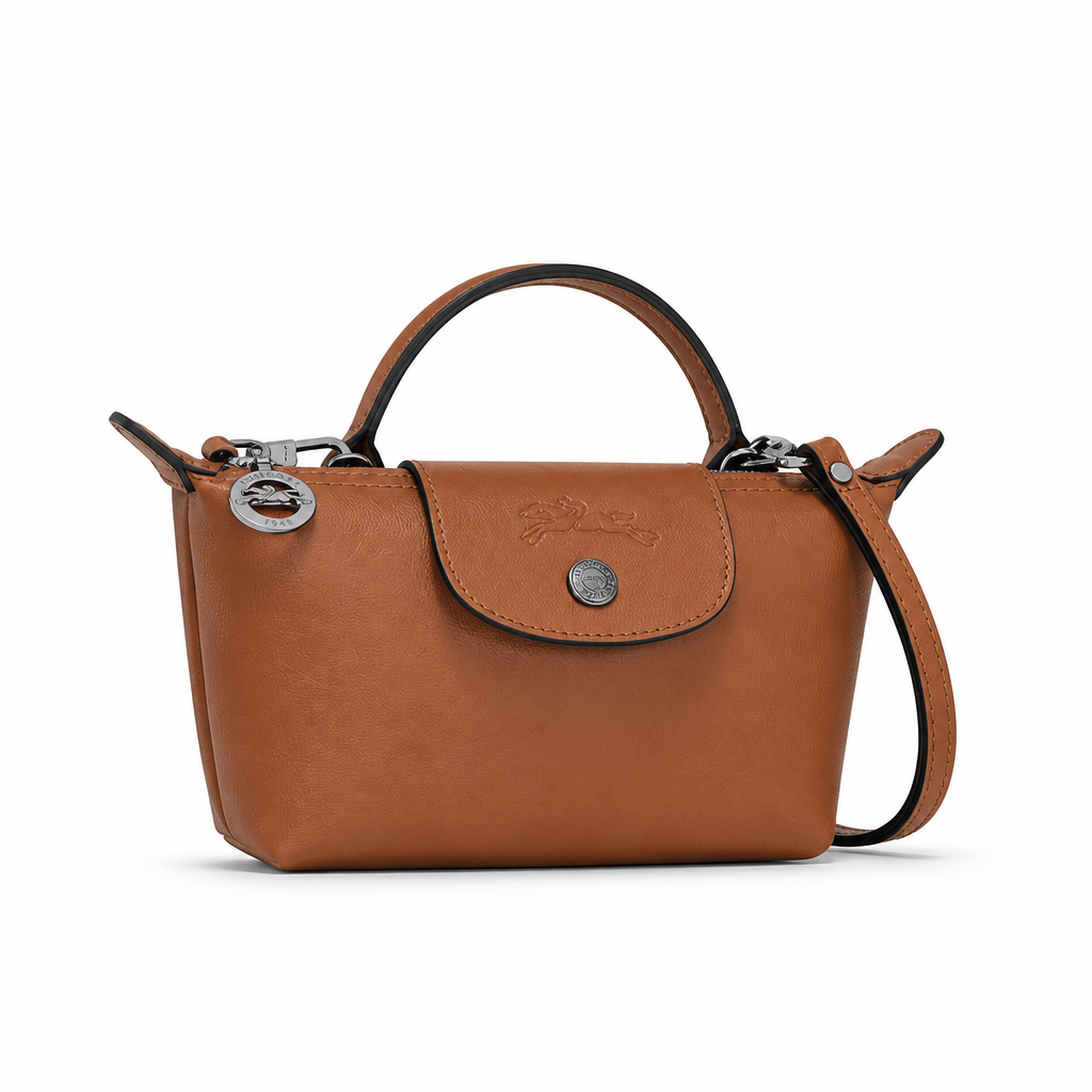 Mini Bolso de Piel Elegante · Marrón