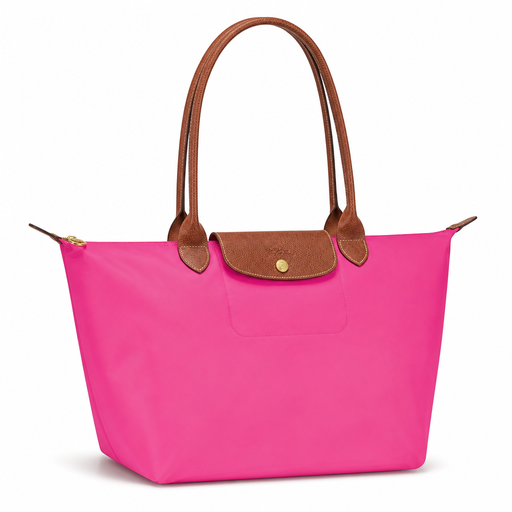 Bolso Tote Grande Clásico · Rosa Marrón