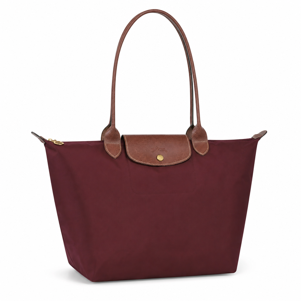 Bolso Tote Grande Clásico · Burdeos