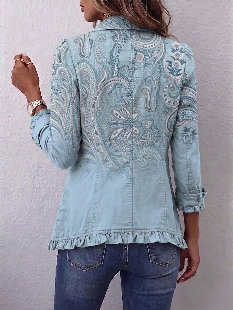 Chaqueta Cachemira Vintage con Volantes