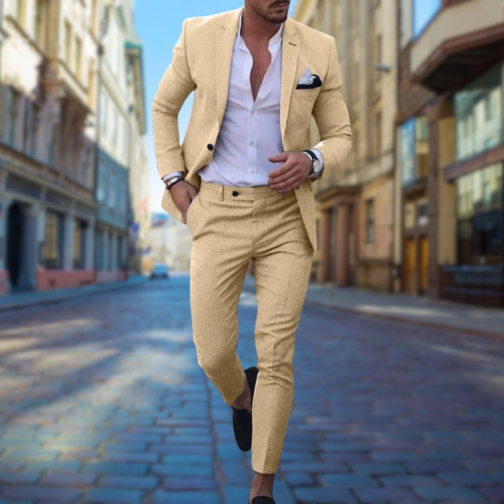Traje Slim Fit con Pañuelo de Bolsillo