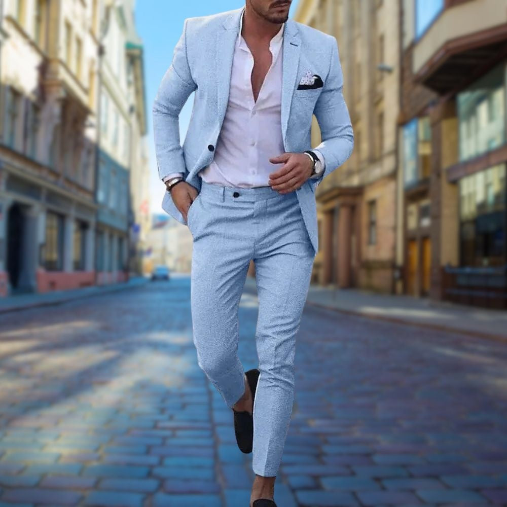 Traje Slim Fit con Pañuelo de Bolsillo
