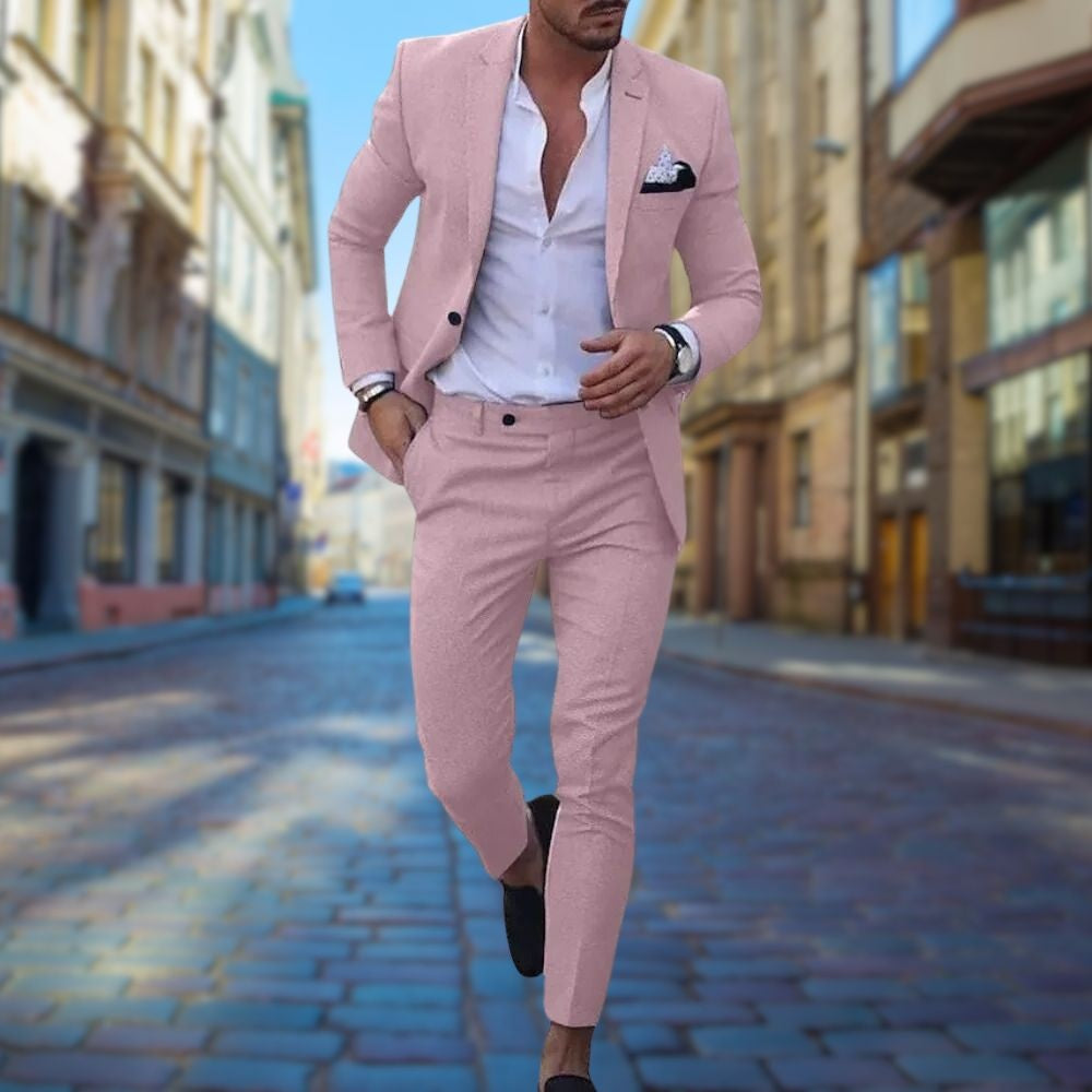 Traje Slim Fit con Pañuelo de Bolsillo