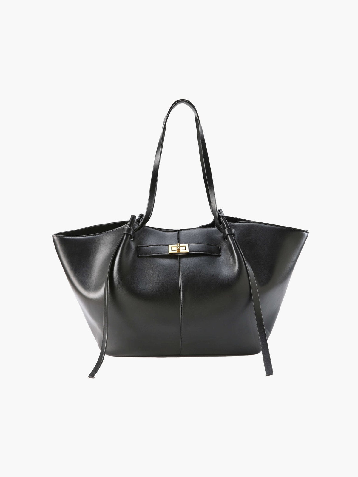 Bolso Shopper de Líneas Curvas en Cuero Vegano