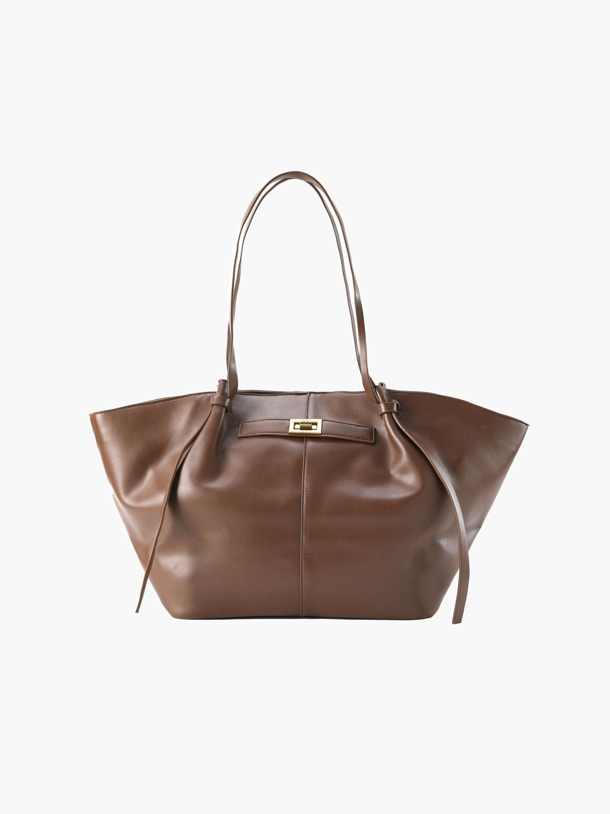 Bolso Shopper de Líneas Curvas en Cuero Vegano