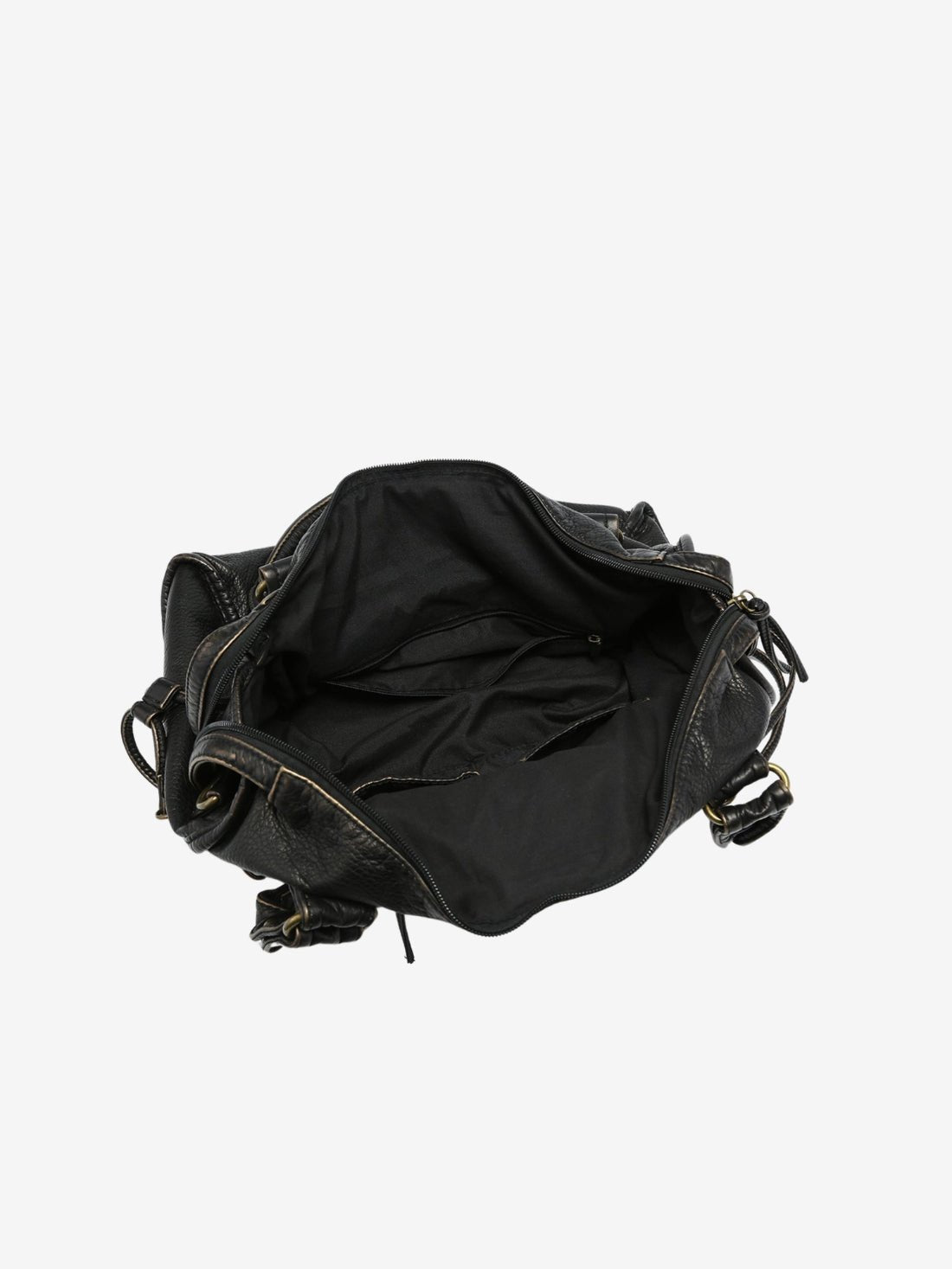 Bolso de Hombro Tejido en Cuero Vegano