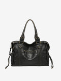 Bolso de Hombro Tejido en Cuero Vegano
