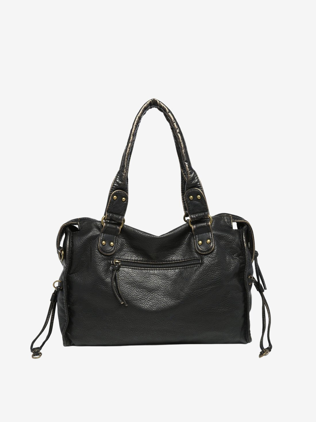 Bolso de Hombro Tejido en Cuero Vegano