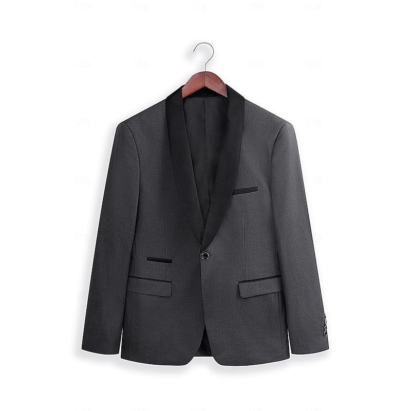 Traje de Novio de Dos Piezas con Solapa Satinada