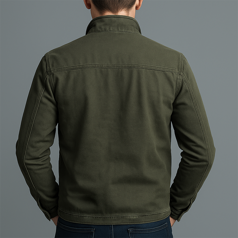 Chaqueta Militar de Campaña Vintage con Cremallera